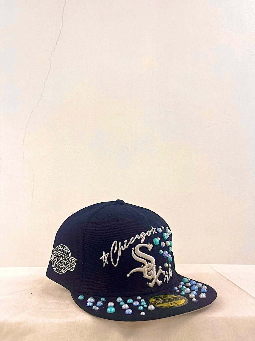 Blue SOX Custom Pearl x Chrome fitted cap