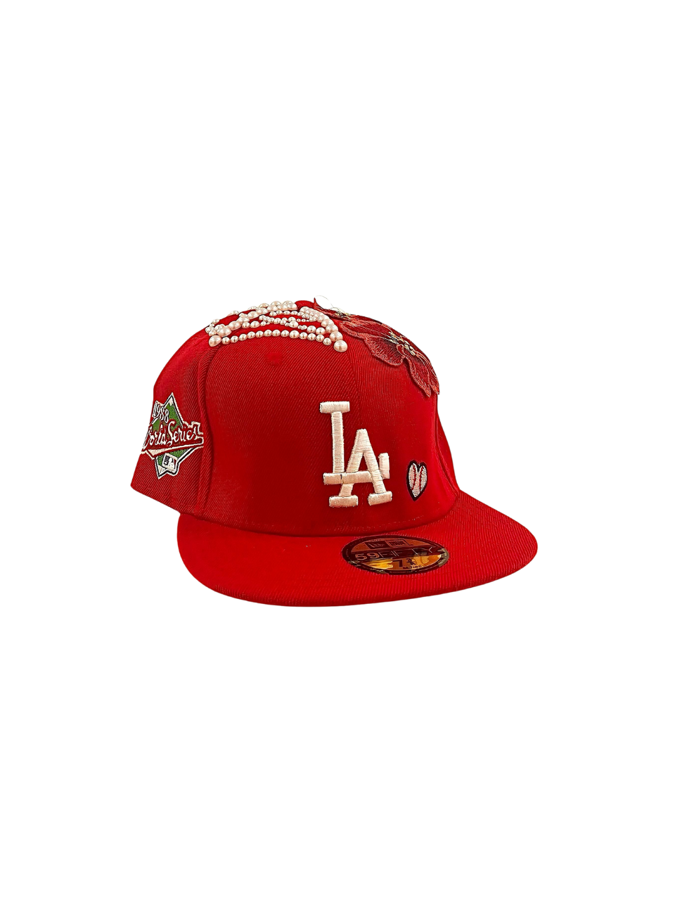 Red Rose Custom Fitted Cap