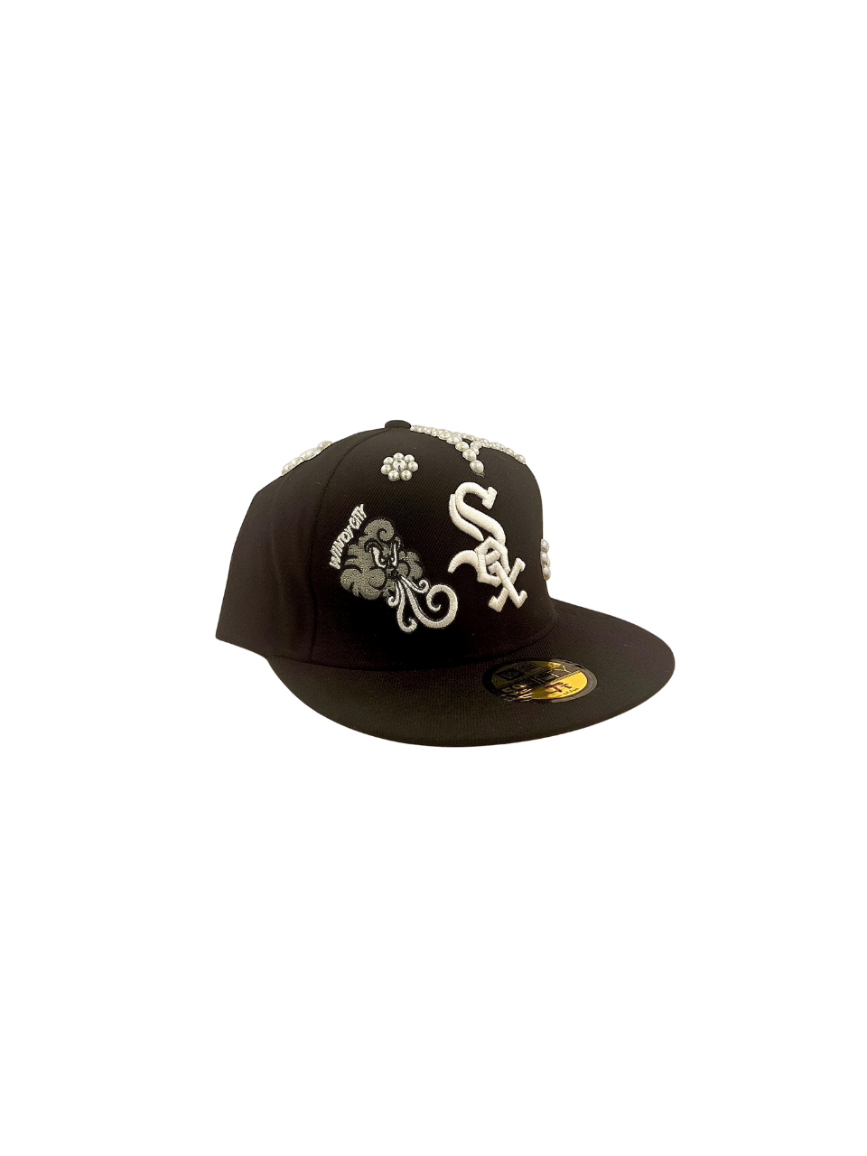 Black Pearl Design Fitted Cap